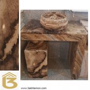 روشویی سنگی مرمریت خرمایی